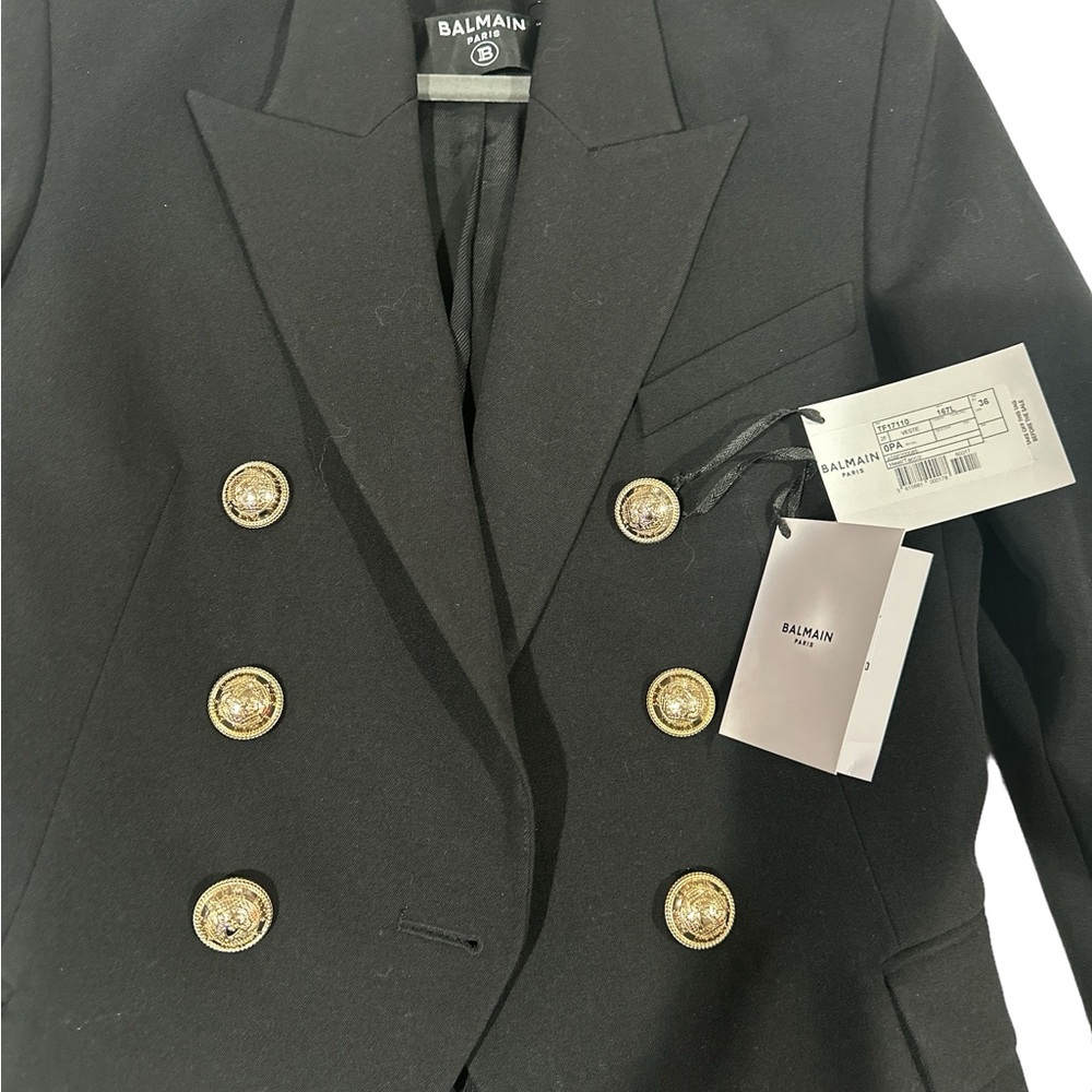 COPY - Balmain Double Breasted Black Jacket Veste